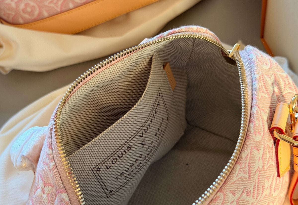 Louis Vuitton Speedy Monogram Barrel Handbag — detail