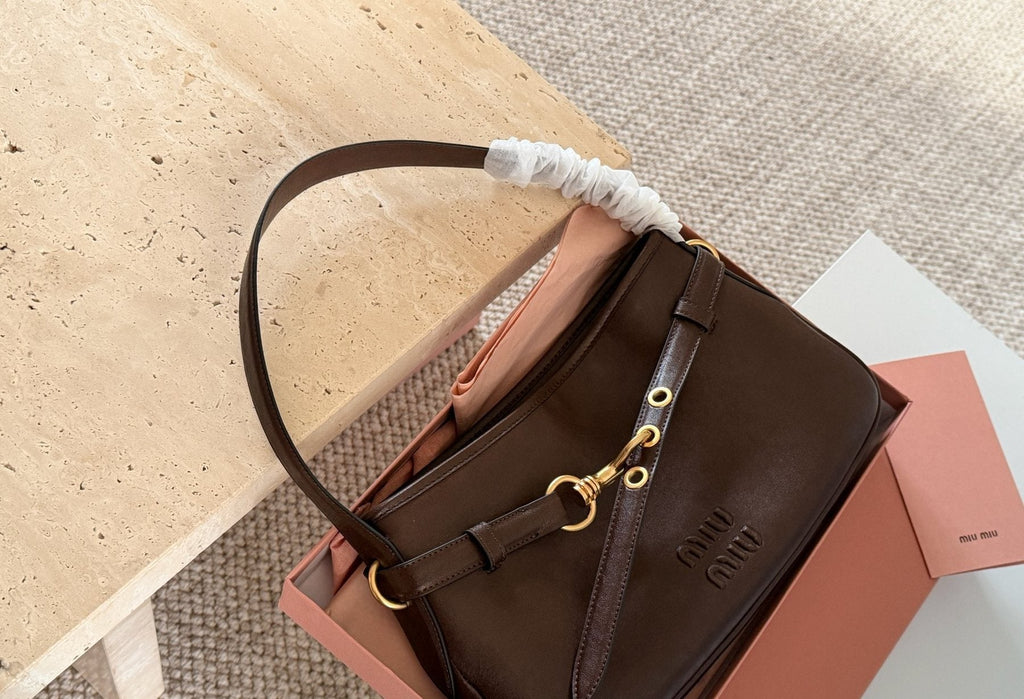 Miu Miu Aventure Nappa Shoulder Bag — detail