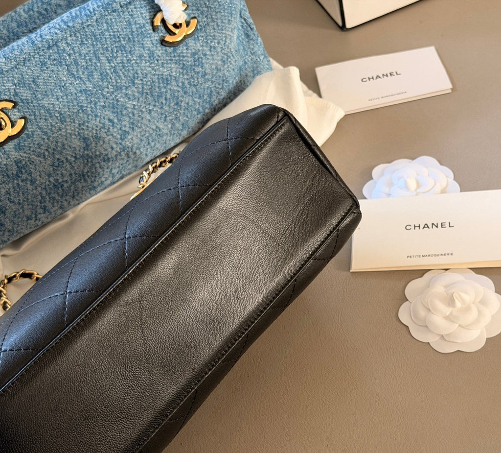 Chanel Chain-Handle Bowling Shoulder Bag — detail