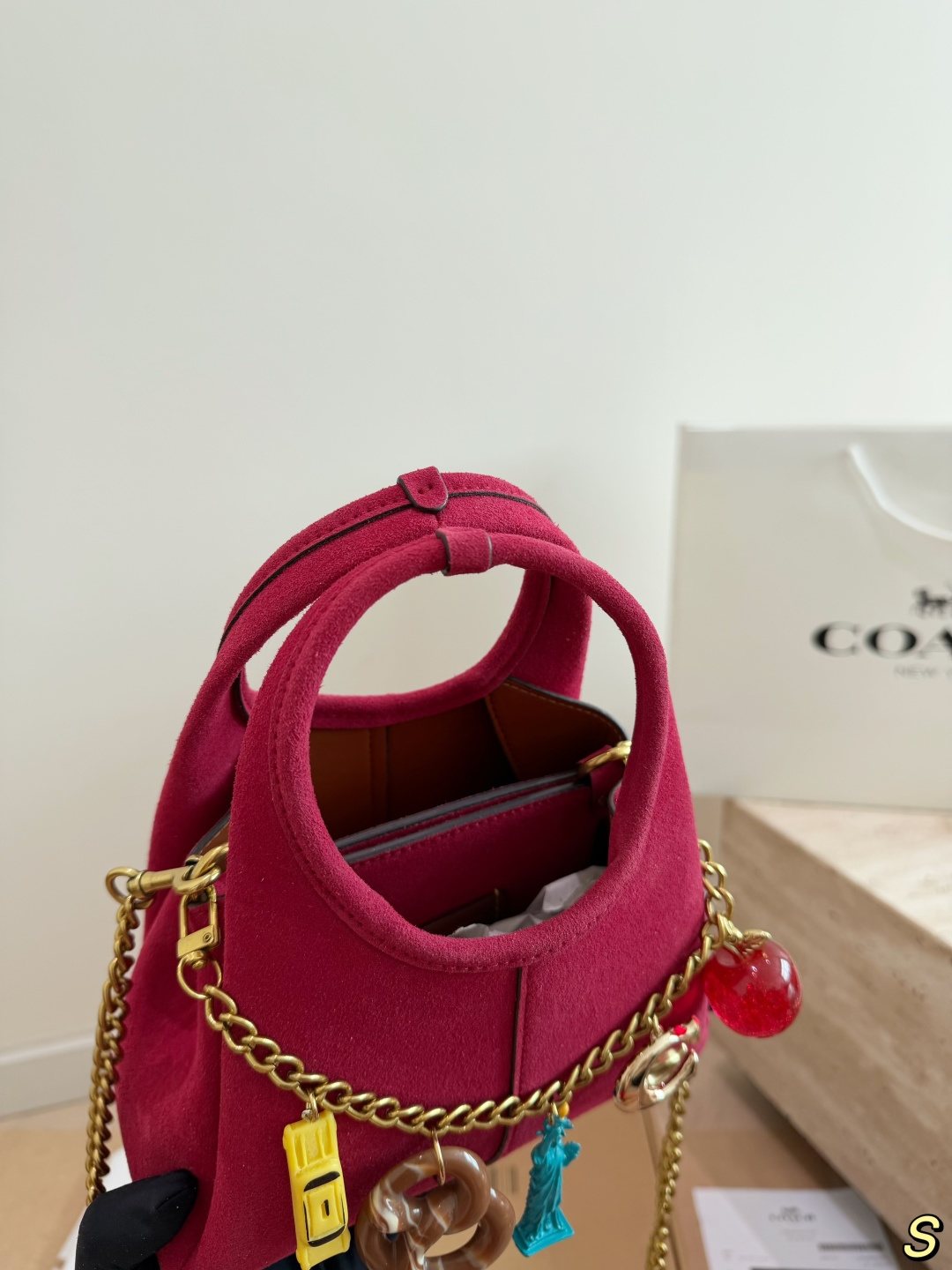 Coach Lana Charm Chain Handbag — detail