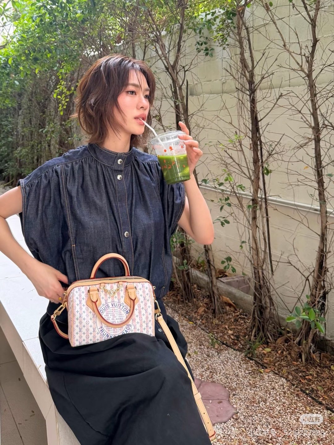Louis Vuitton Speedy Printed Boston Bag — model