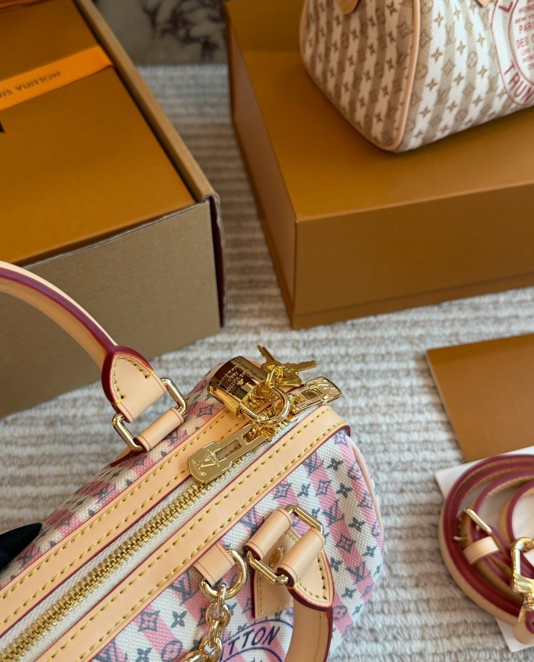 Louis Vuitton Speedy Printed Boston Bag — detail