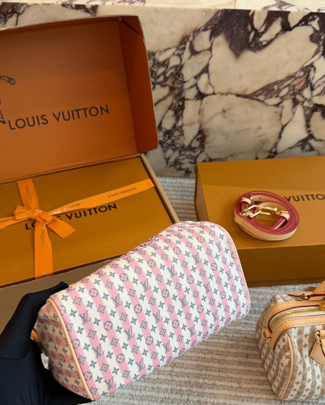 Louis Vuitton Speedy Printed Boston Bag — detail