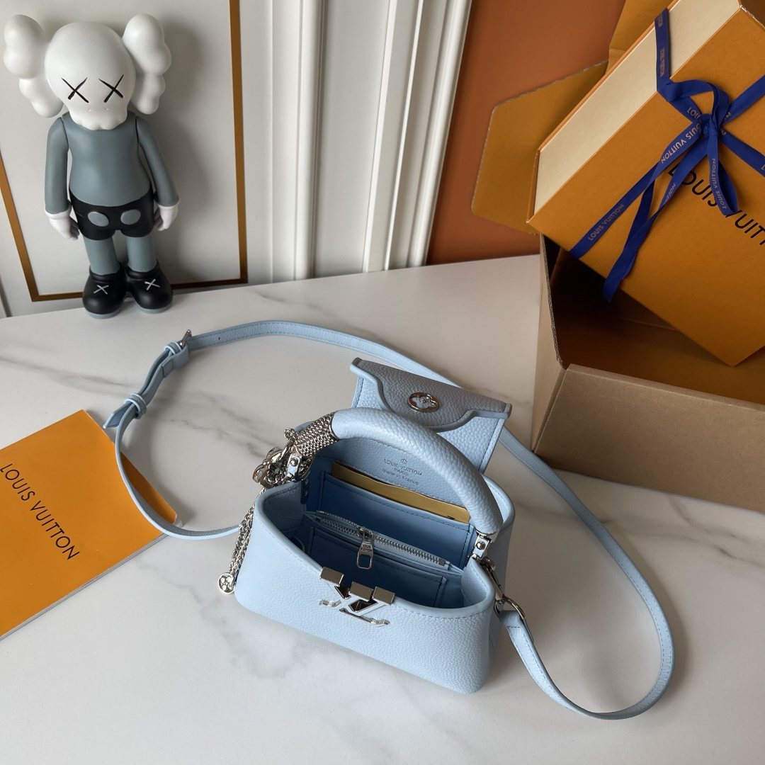 Louis Vuitton Capucines Nano V Mirage Top-Handle Bag — detail