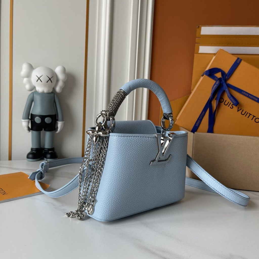 Louis Vuitton Capucines Nano V Mirage Top-Handle Bag — side