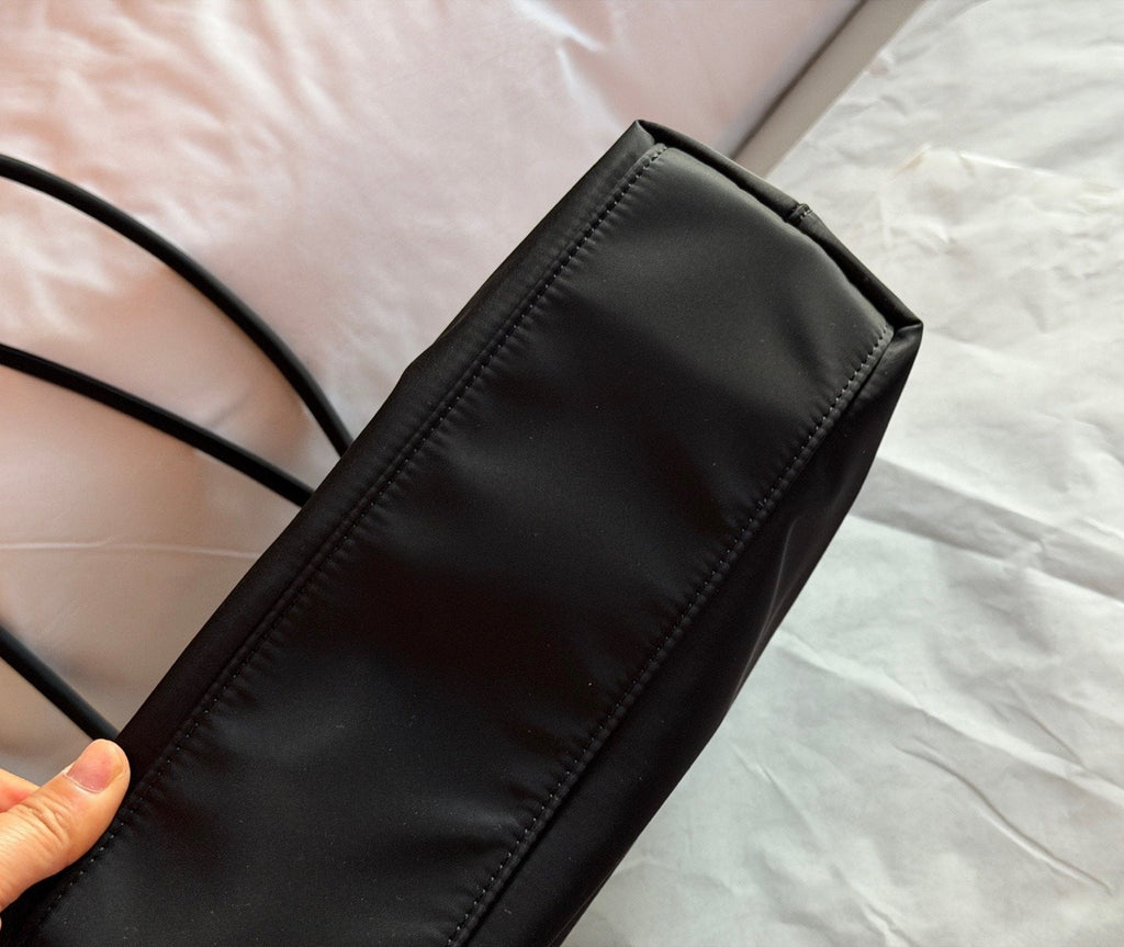 Prada Black Nylon Shoulder Tote — detail