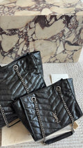 Saint Laurent Niki Chevron-Quilted Tote Bag — hero