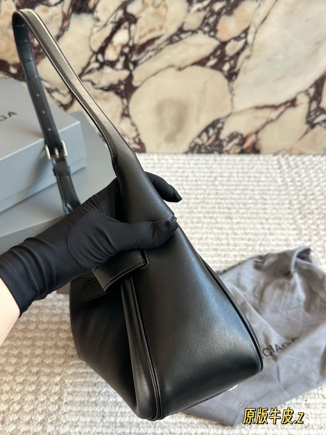 Balenciaga Belted Hobo Shoulder Bag — side