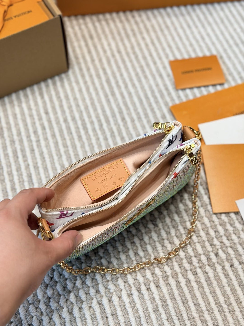 Louis Vuitton Monogram Zip-Top Pouch Shoulder Bag — front