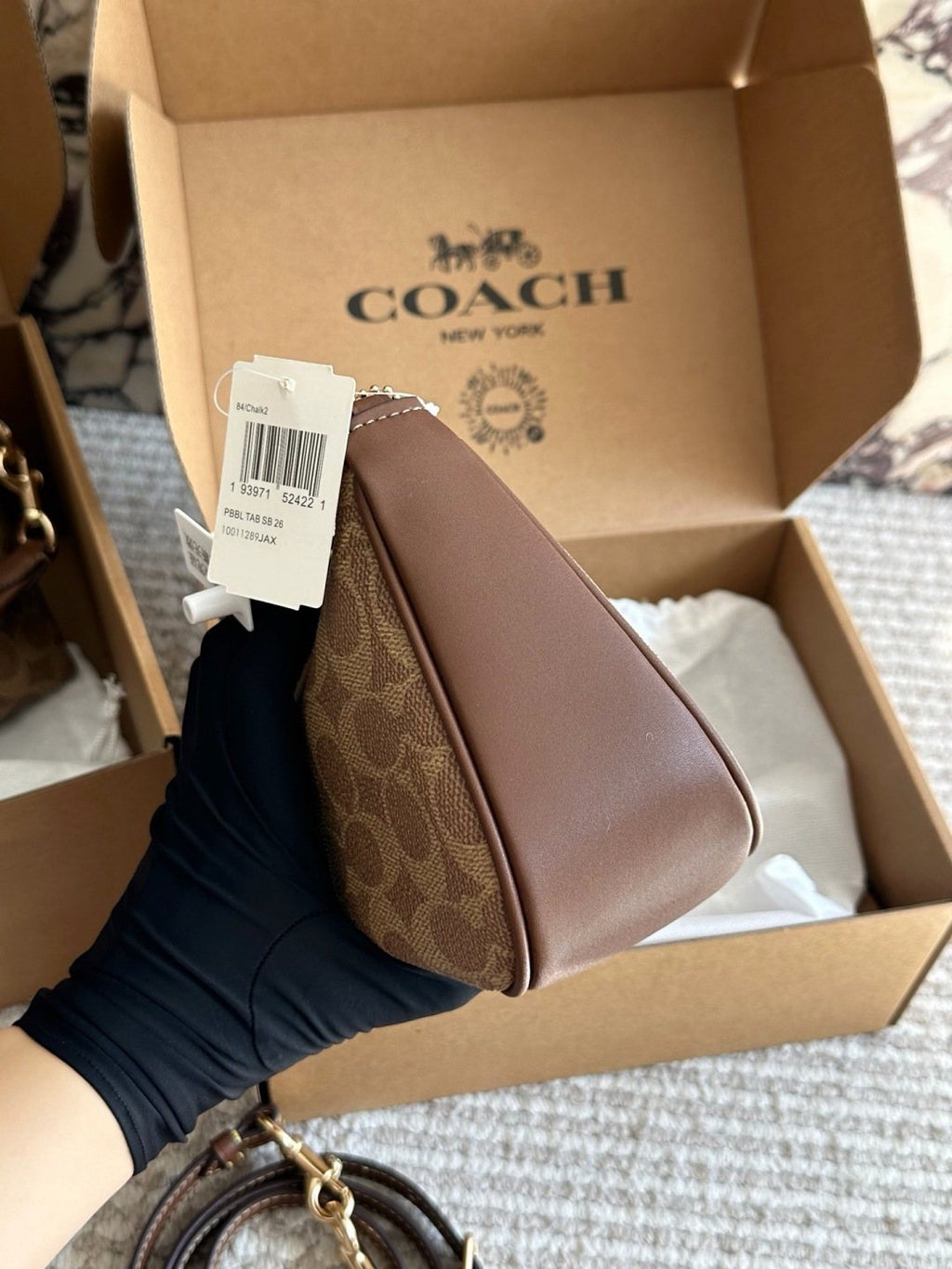 Coach Teri Monogram Shoulder Bag — side