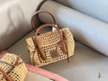 Miu Miu Open-Weave Basket Tote Bag — hero