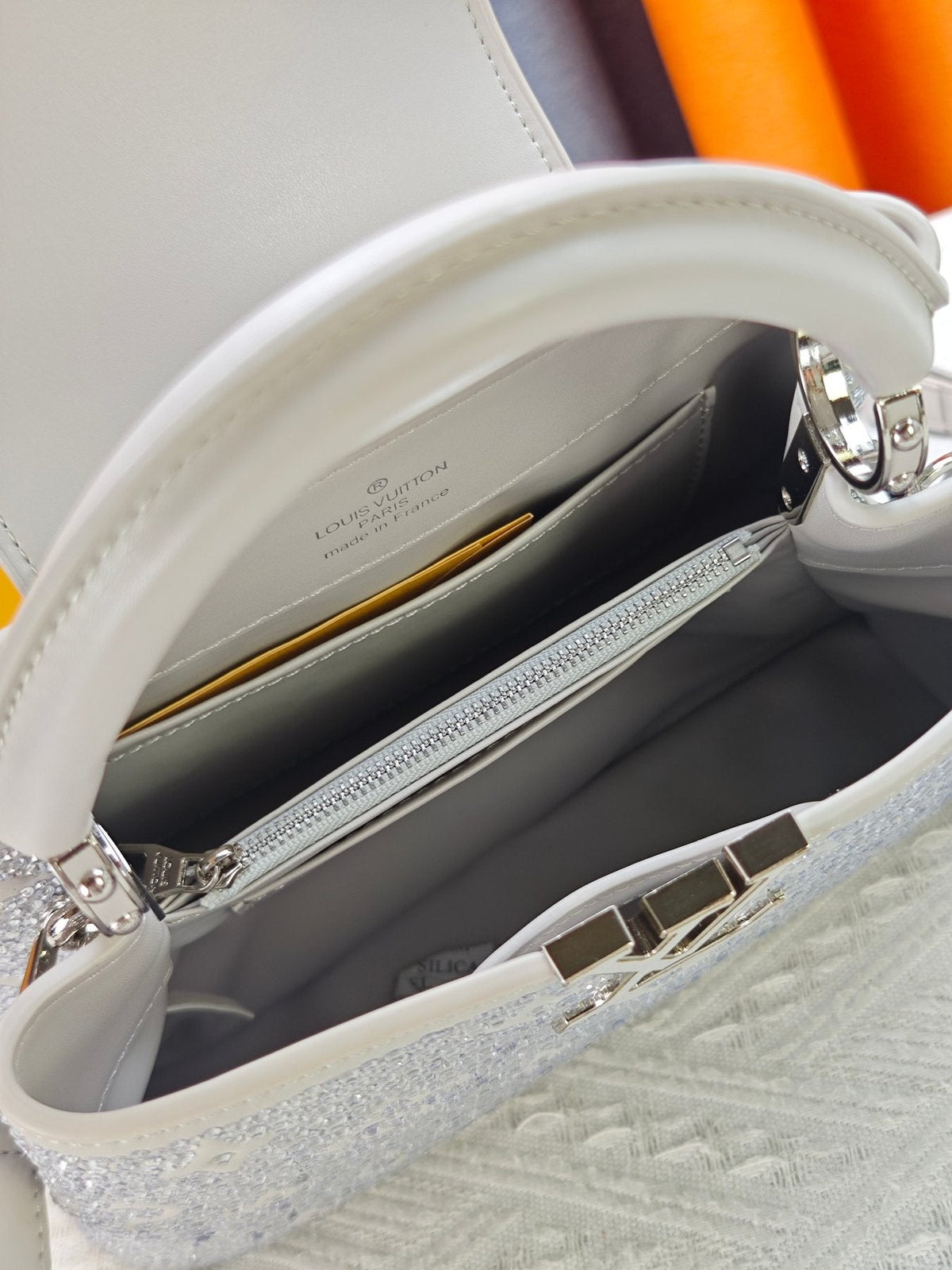 Louis Vuitton Capucines Nano Mirage Crystal Top-Handle Bag — detail