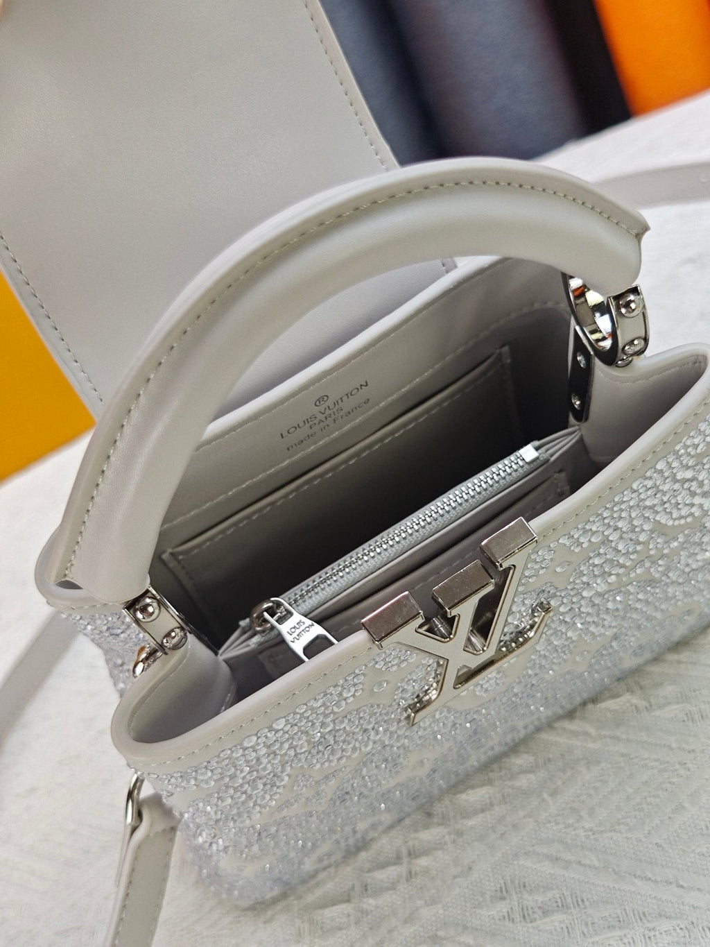 Louis Vuitton Capucines Nano Mirage Crystal Top-Handle Bag — detail