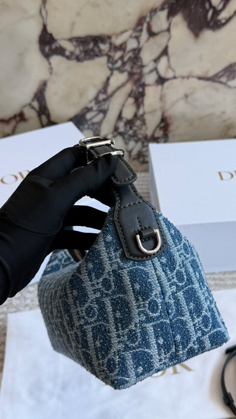 Dior Nomad Oblique Top-Handle Shoulder Bag — side