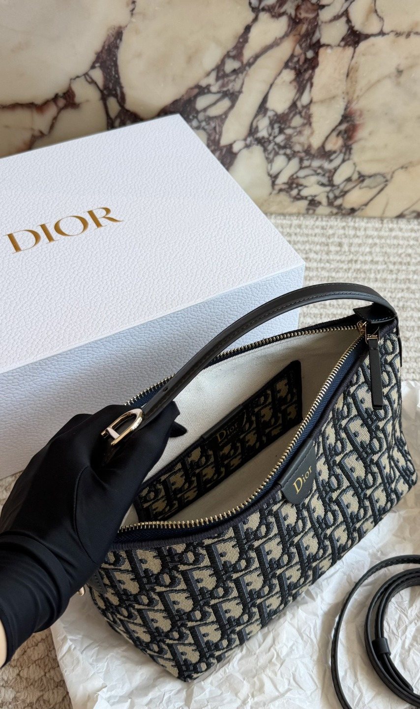Dior Nomad Oblique Top-Handle Shoulder Bag — detail