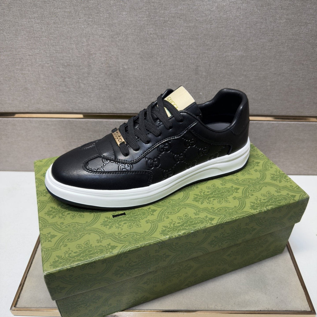 Gucci Men's Embossed Low-Top Sneakers — front