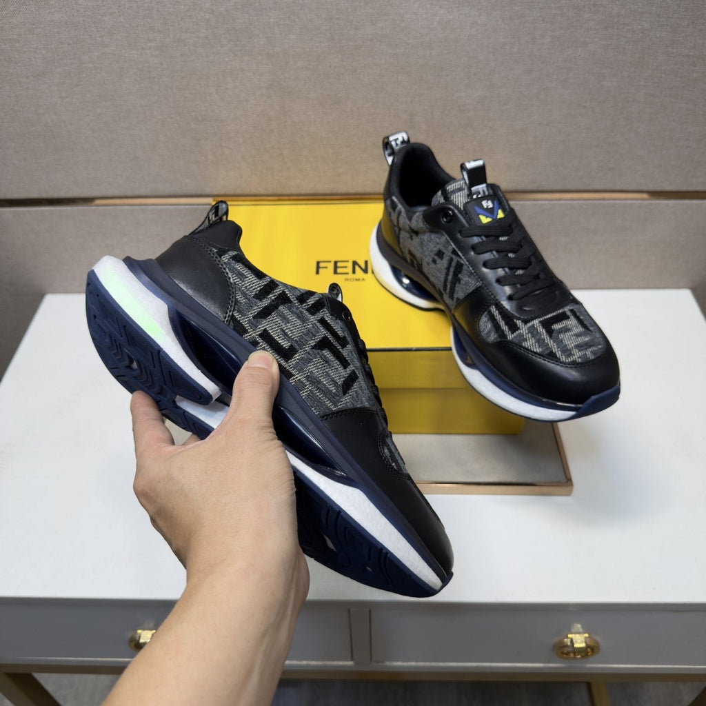 Fendi Men's Patterned Panel Sneakers — model