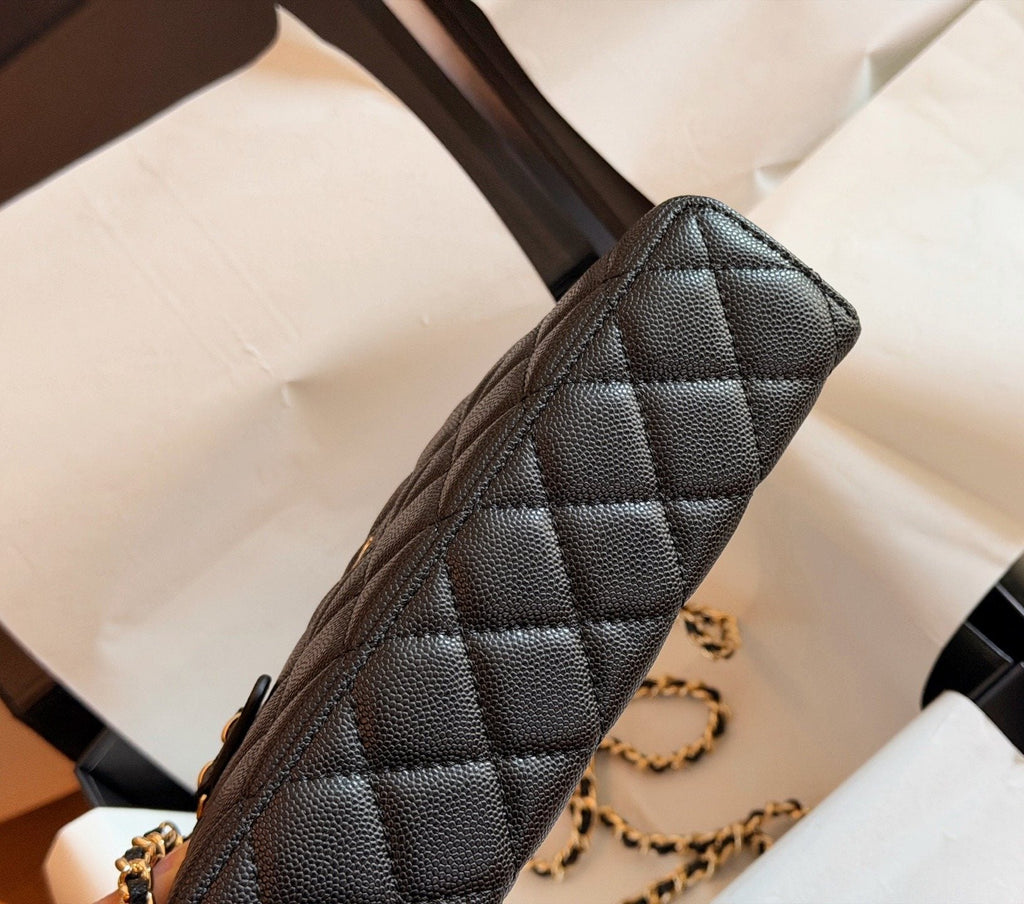 Chanel Diamond-Quilted Box Crossbody Bag — side