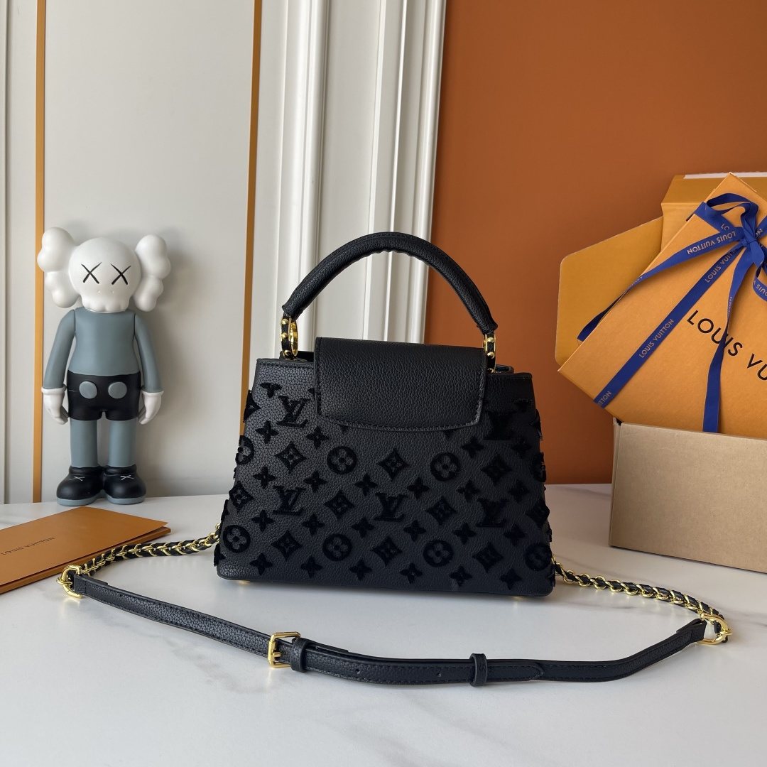 Louis Vuitton Capucines Monogram Charm Top-Handle Bag — back
