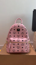 MCM Pink Monogram Backpack — hero