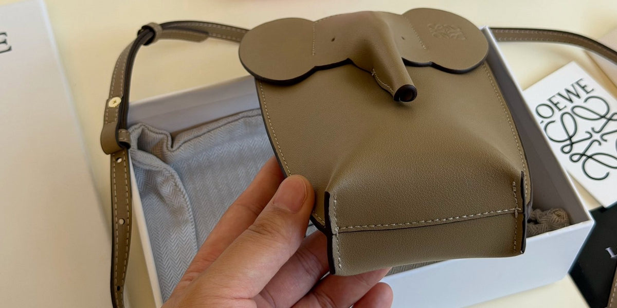 Loewe Elephant Leather Phone Pouch — model