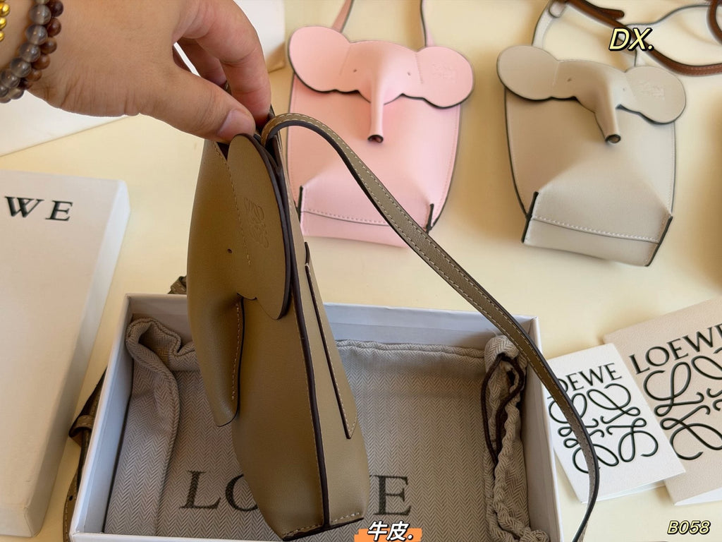 Loewe Elephant Leather Phone Pouch — side