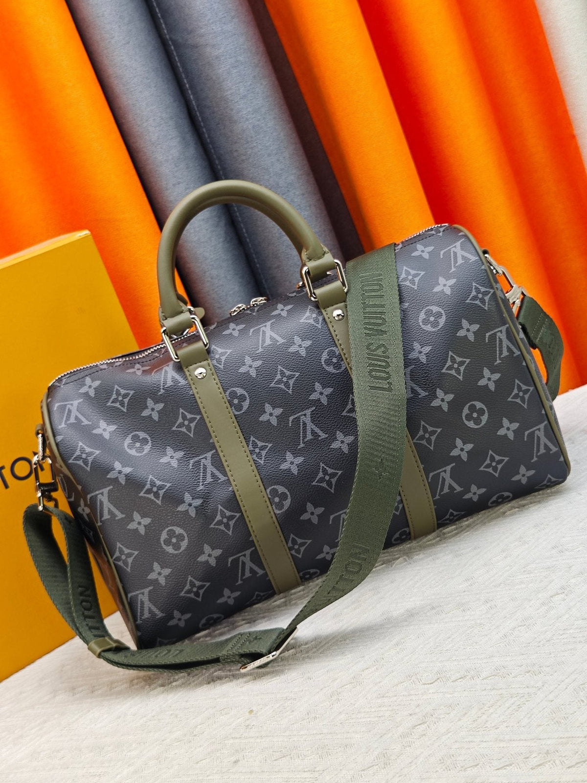 Louis Vuitton Keepall Bandoulière Monogram Duffel Bag — front