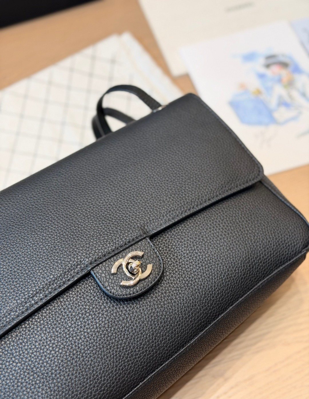 Chanel 26S Maxi Flap Shoulder Bag — detail
