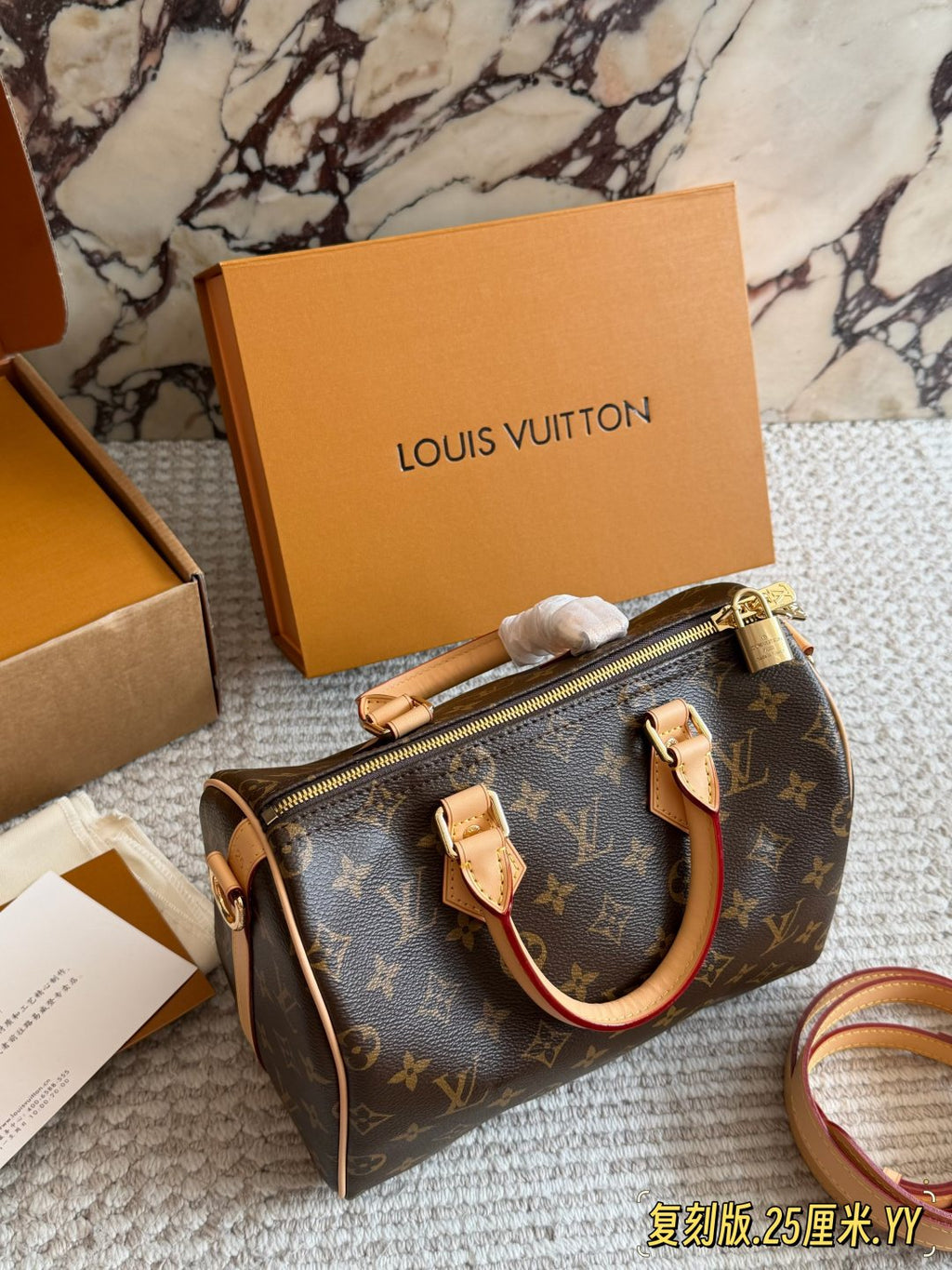 Louis Vuitton Speedy Monogram Satchel — back