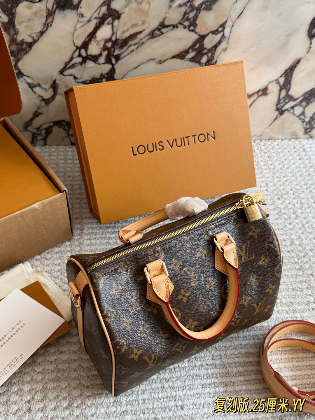 Louis Vuitton Speedy Monogram Satchel — back
