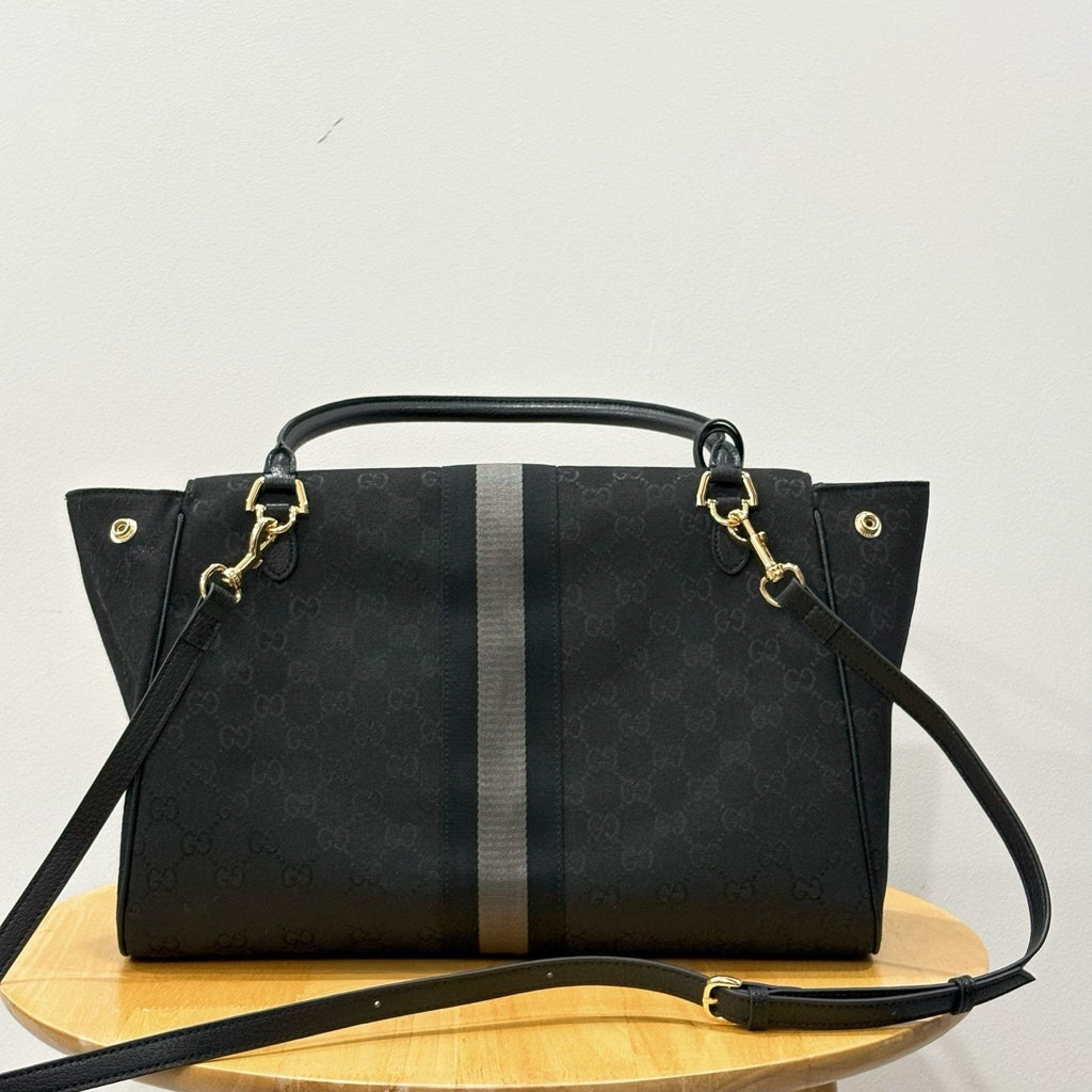 Gucci Horsebit Flap Top-Handle Shoulder Bag — back