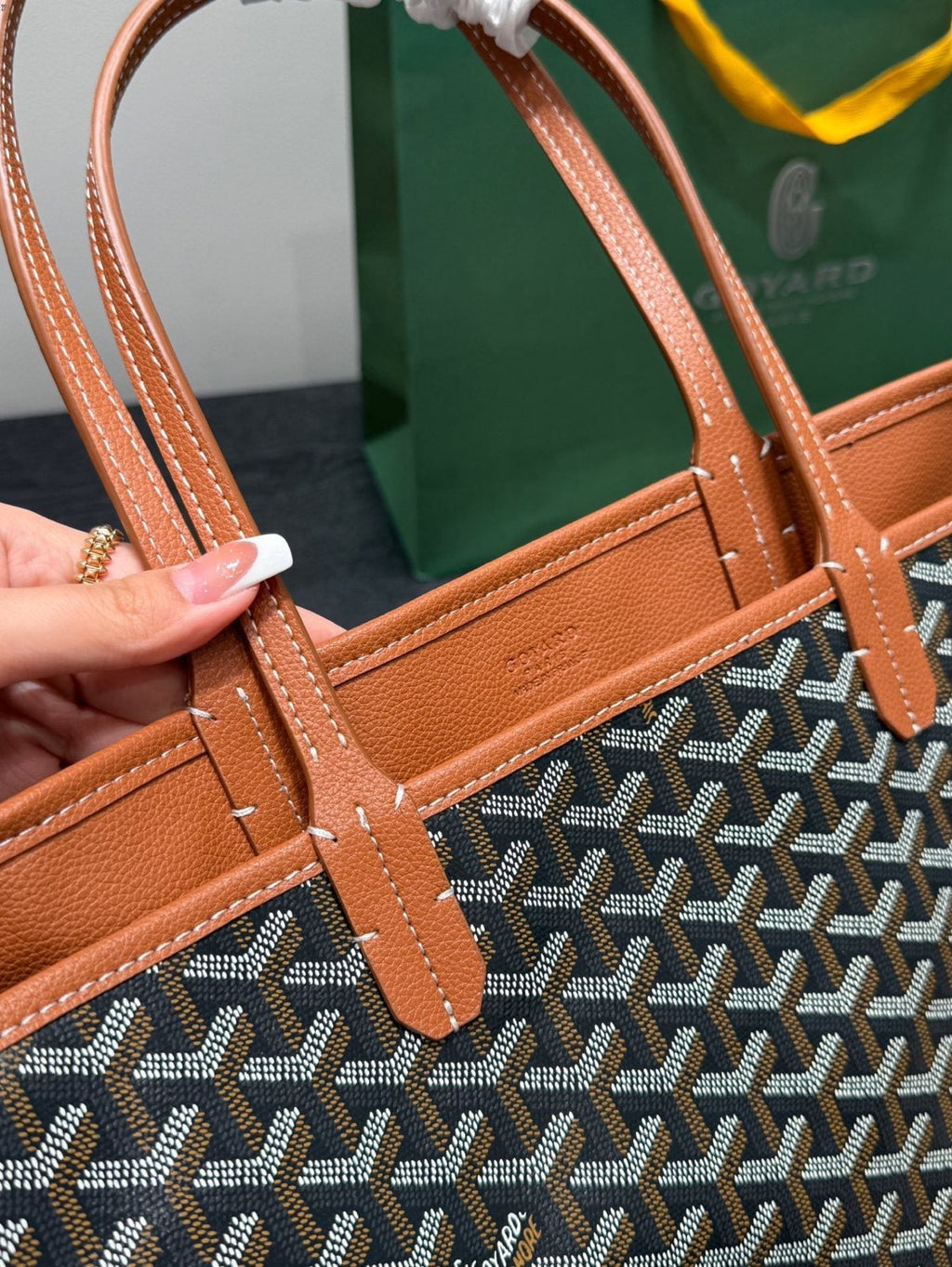 Goyard Hardy Patterned Tote Bag — detail