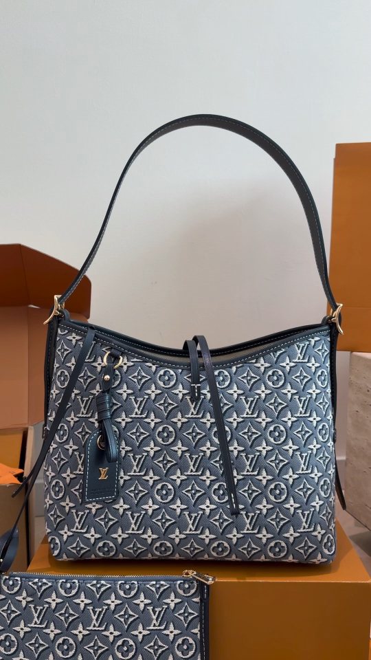 Louis Vuitton Carryall Monogram Jacquard Shoulder Bag — front