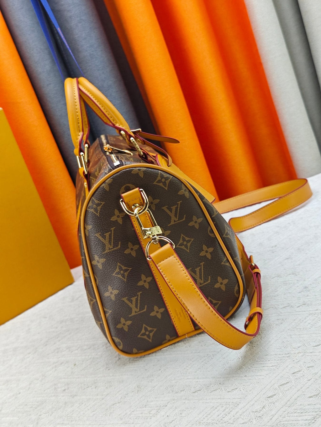 Louis Vuitton Keepall Monogram Barrel Bag — side