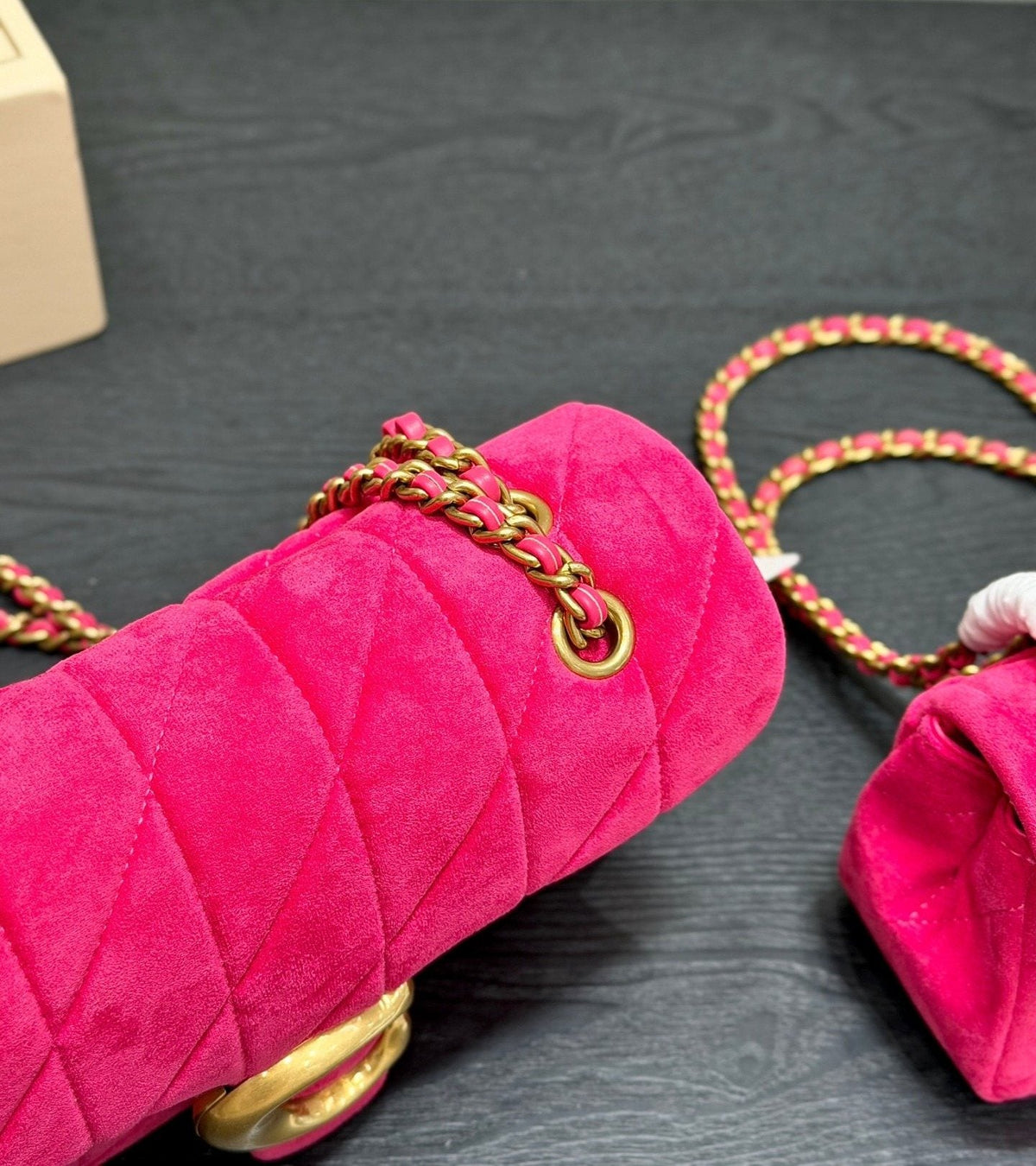 Coach Quilted Tabby Chain Shoulder Bag — detail