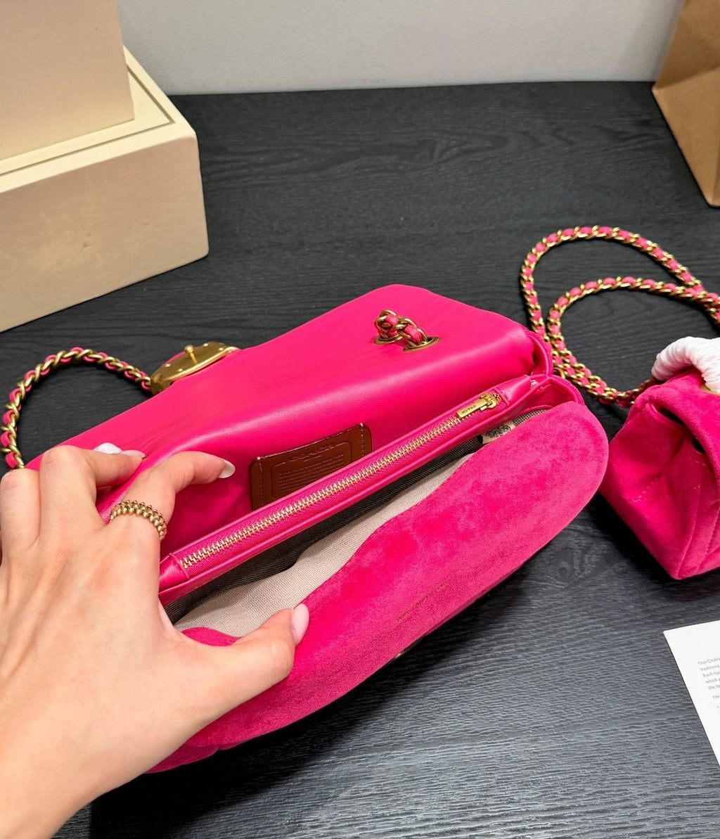 Coach Quilted Tabby Chain Shoulder Bag — detail