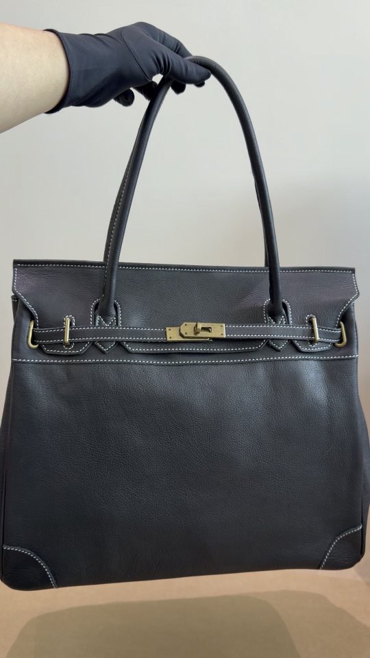 Firkin Berlin Black Leather Tote Bag — hero