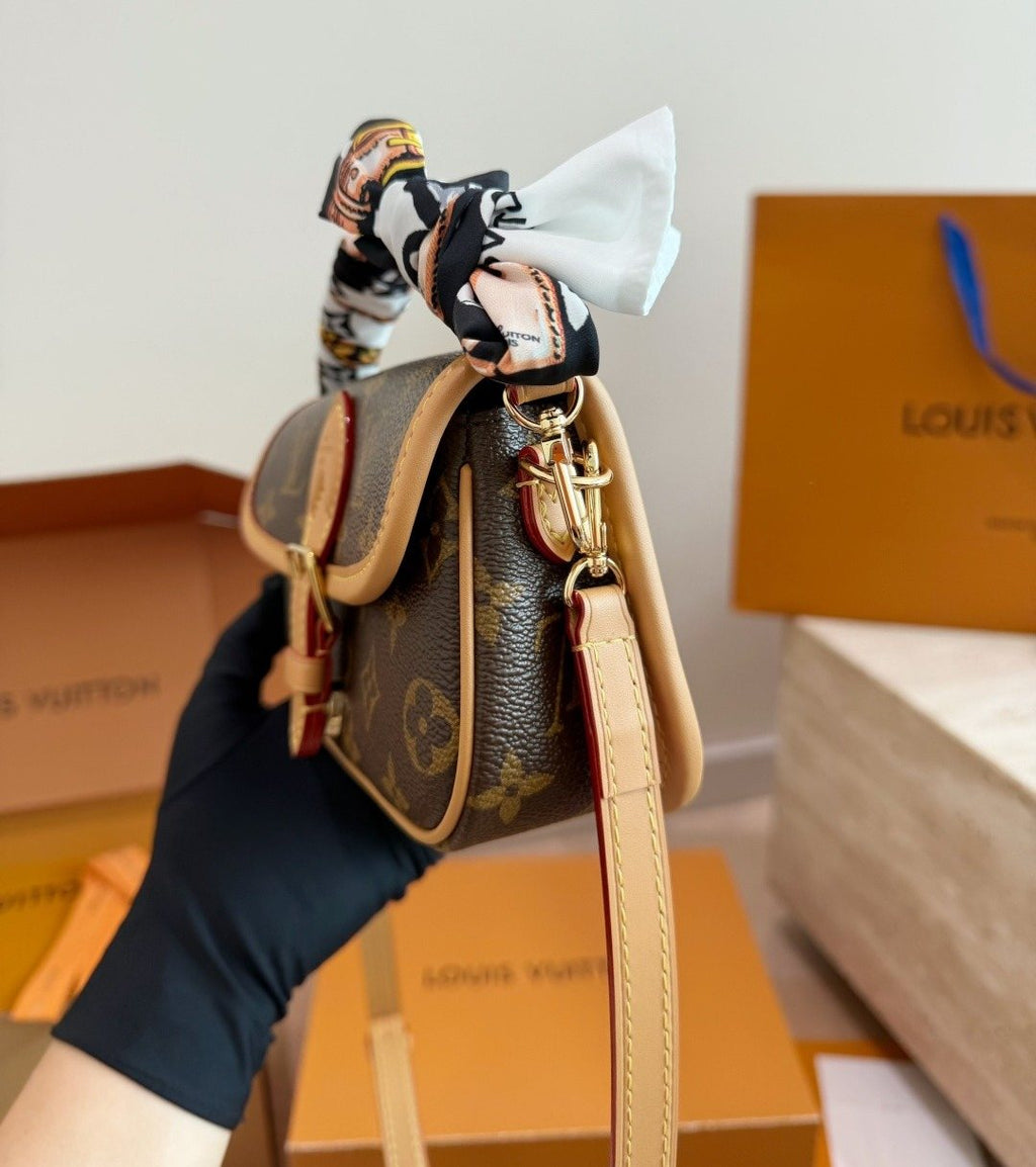 Louis Vuitton Diane Nano Monogram Flap Bag — side