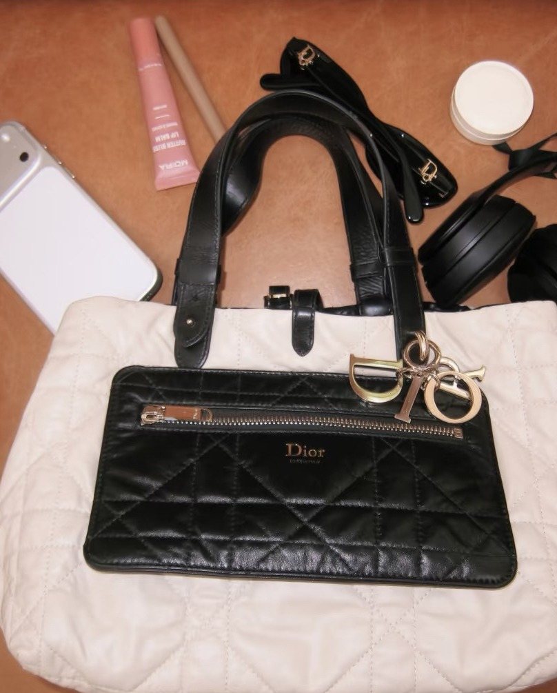 Dior Reversible Toujours Quilted Tote Bag — detail