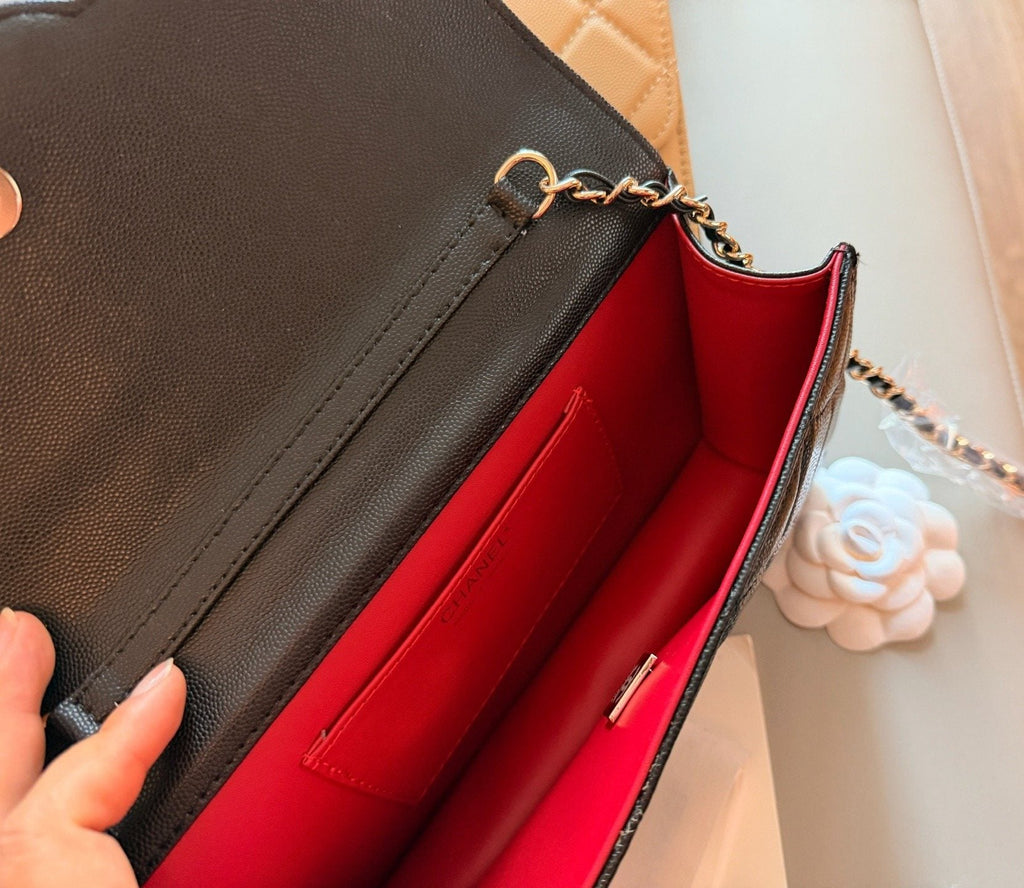 Chanel Cambon Quilted Top-Handle Flap Bag — detail