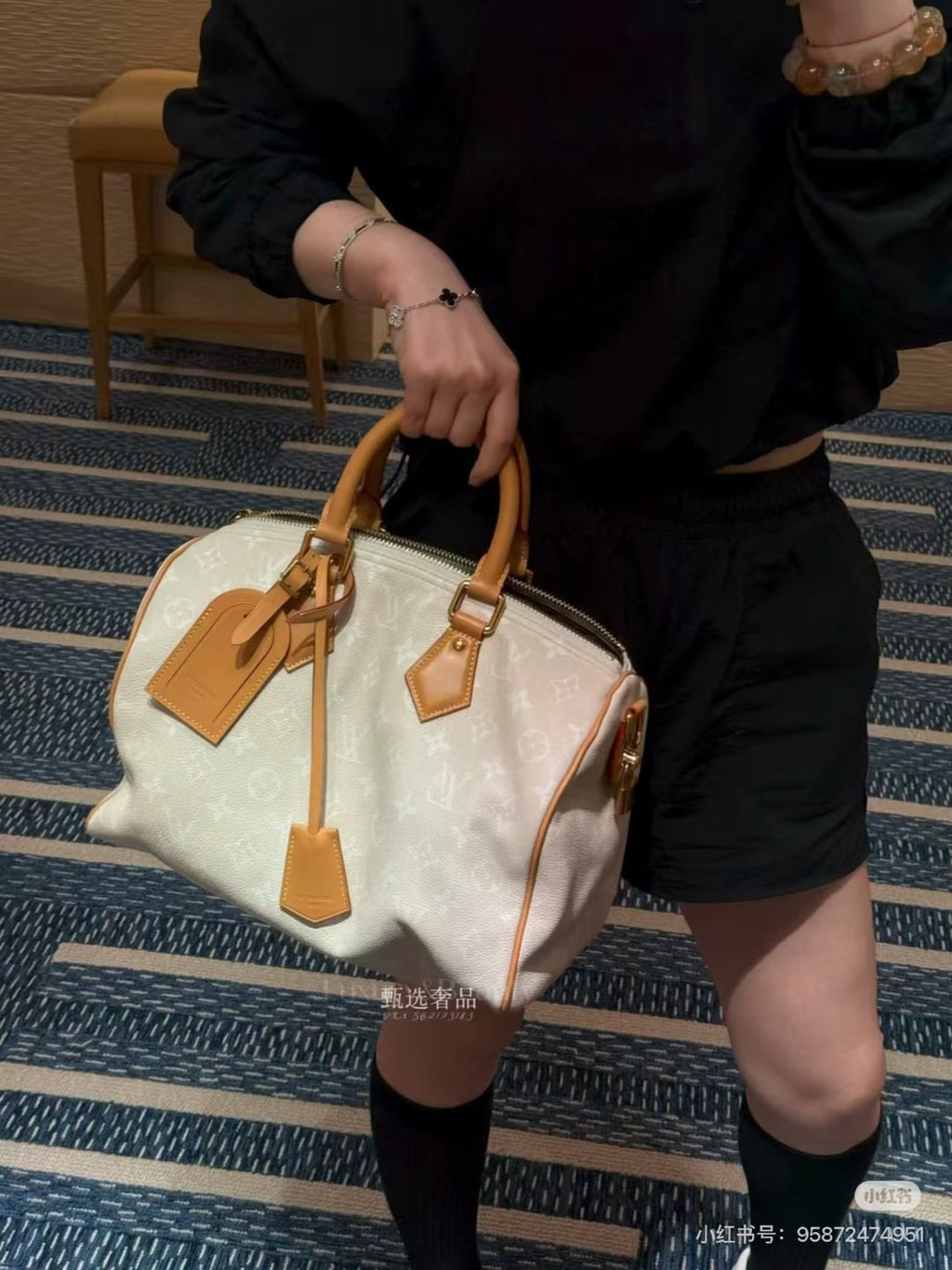 Louis Vuitton Speedy Monogram Satchel — model