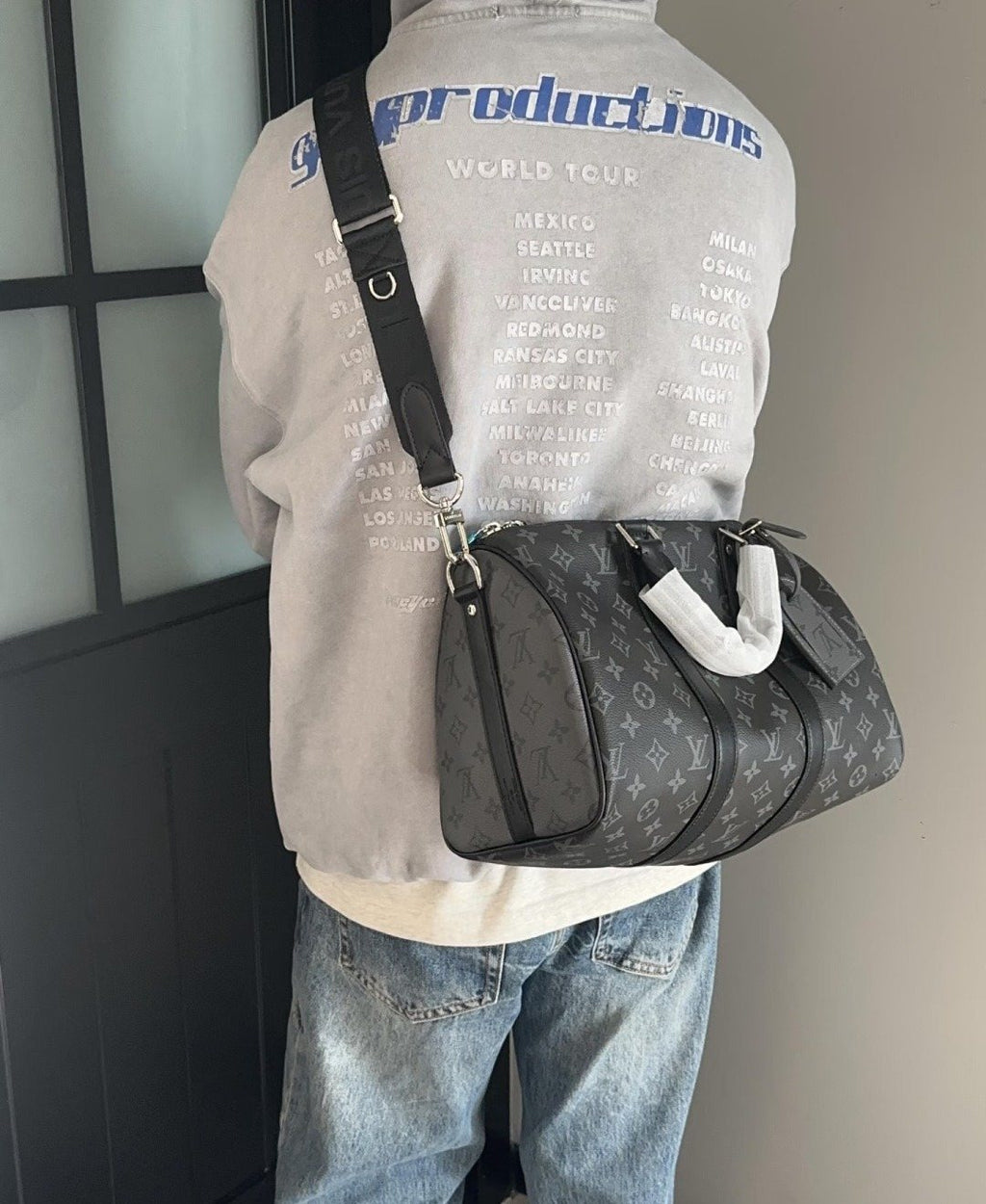 Louis Vuitton Keepall Monogram Barrel Duffel Bag — model