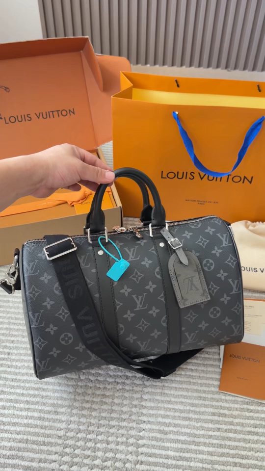 Louis Vuitton Keepall Monogram Barrel Duffel Bag — model