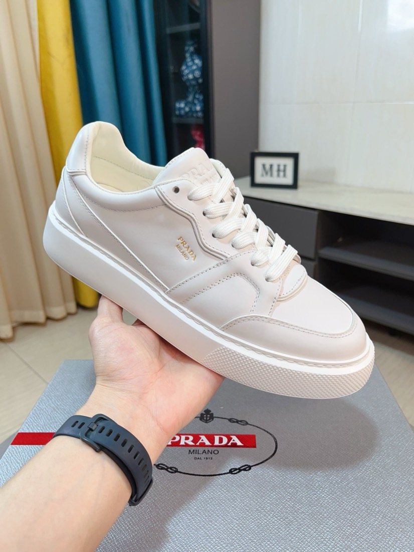 Prada Paneled Low-Top Sneakers — model