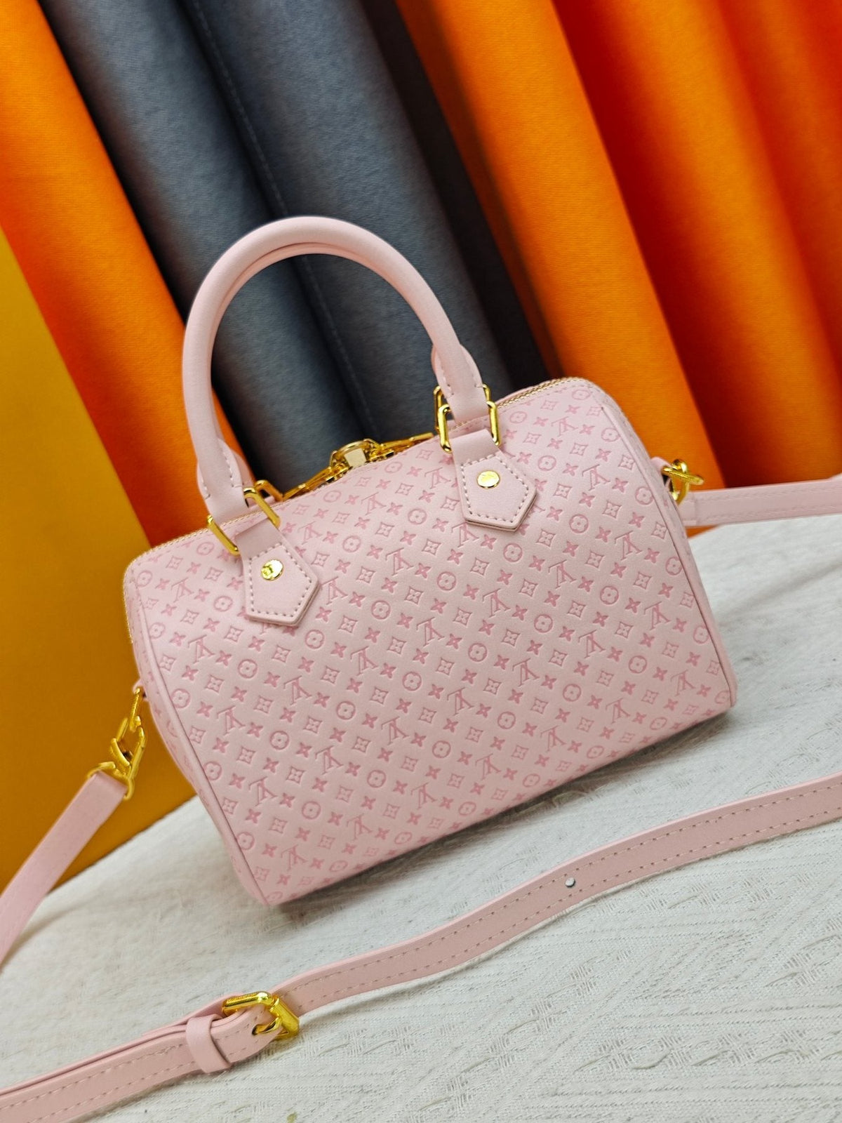 Louis Vuitton Speedy Bandoulière Embossed Monogram Satchel — back