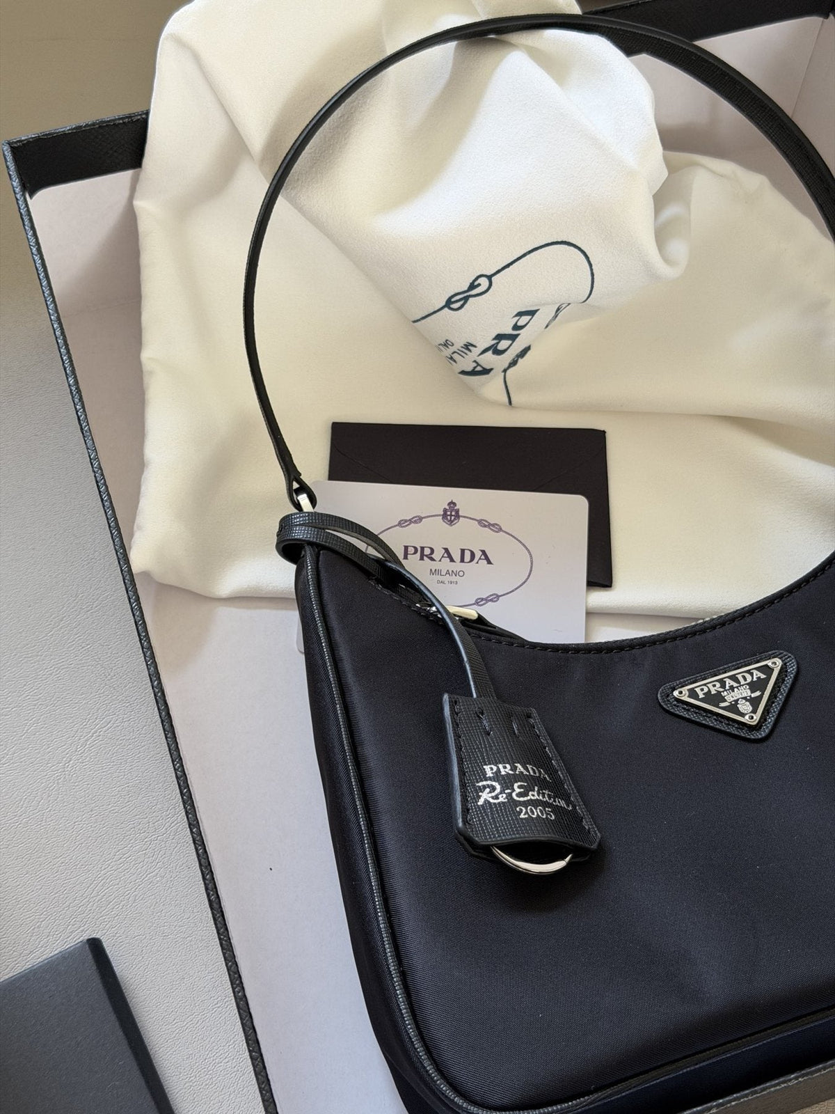 Prada Hobo 2005 Nylon Shoulder Bag — detail