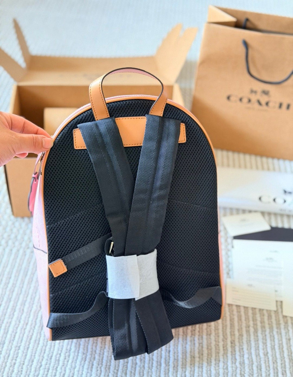 Coach Taylor Monogram Zip-Pocket Backpack — back