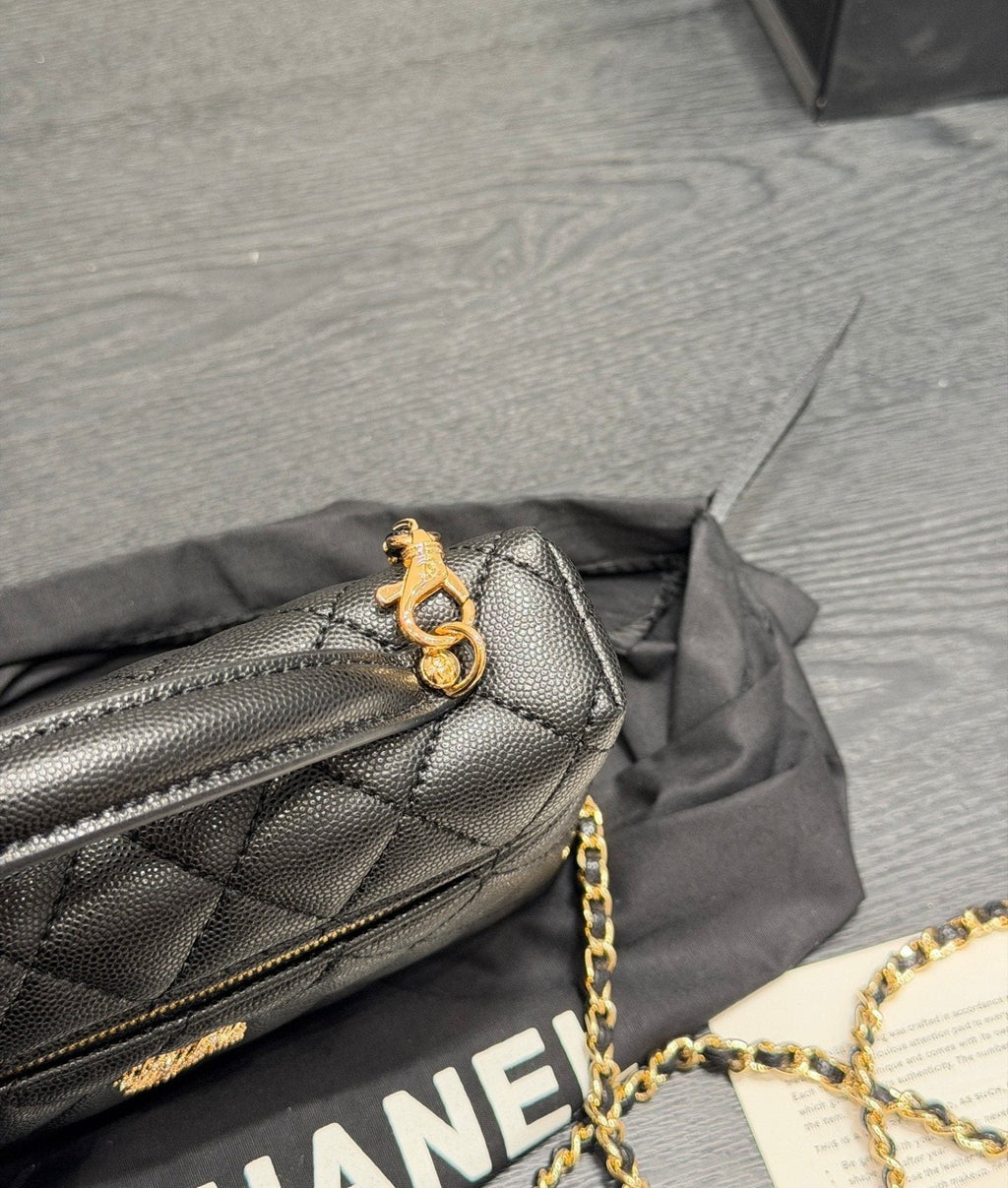 Chanel Quilted Vanity Top-Handle Bag — detail