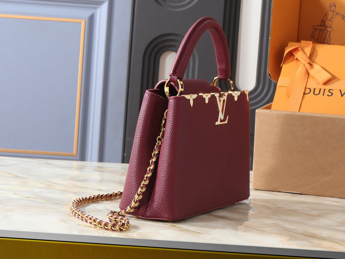 Louis Vuitton Capucines Flower Crown Top-Handle Bag — side