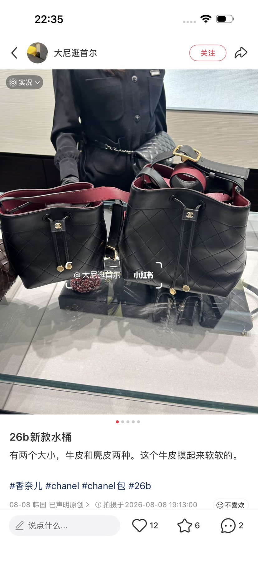 Chanel Diamond-Pattern Drawstring Bucket Bag — comparison